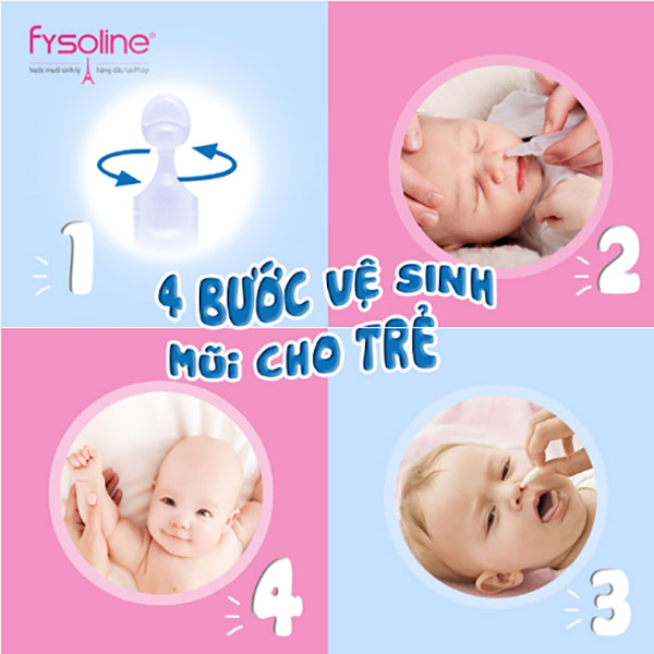 4 bước vệ sinh mũi cho trẻ